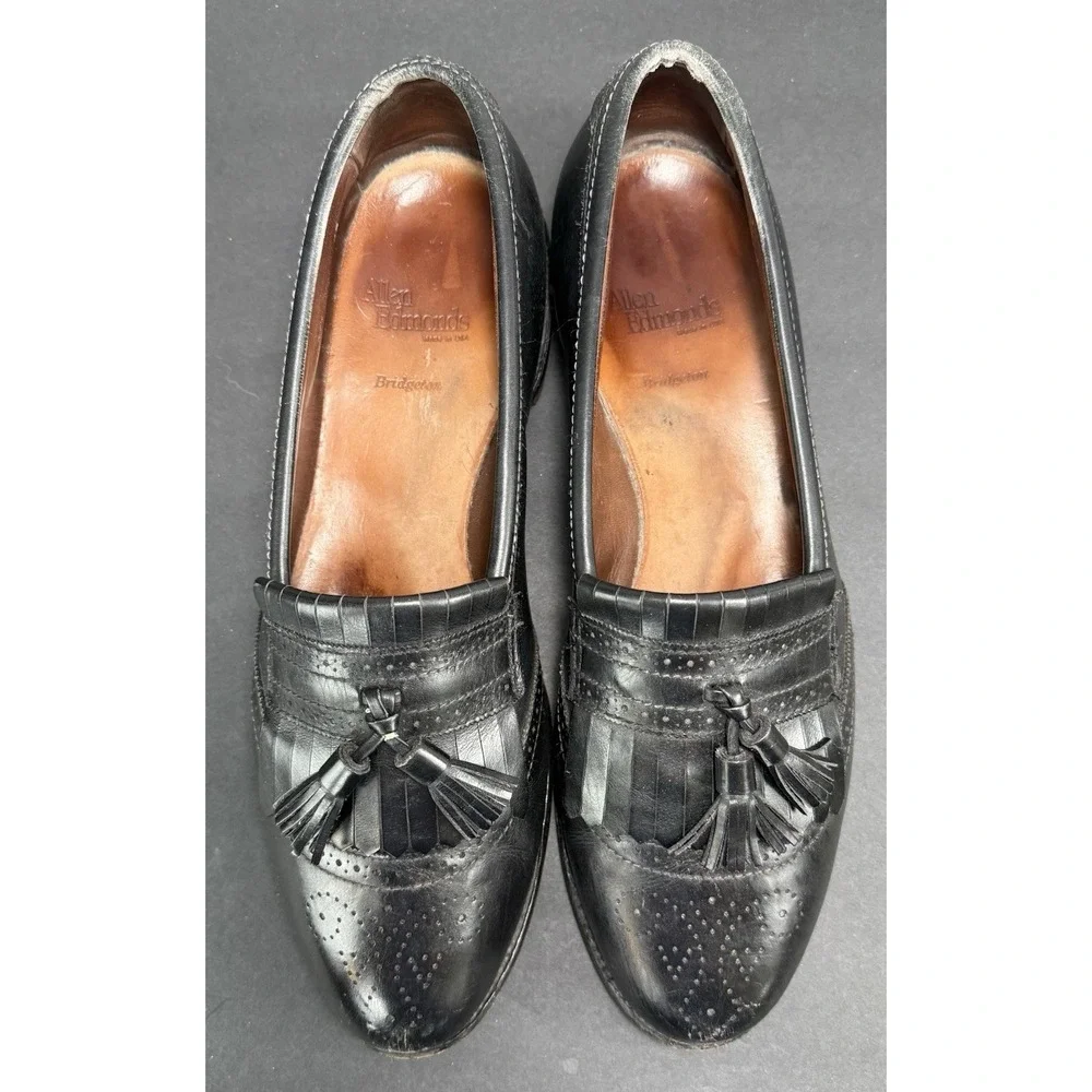 Allen Edmonds Bridgeton Tassel Loafers Men's 12‎ C Leather Black